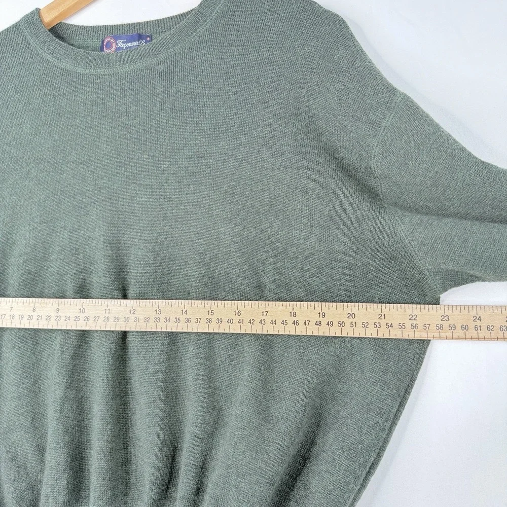 Faconnable Sweater Men's 100% Merino Wool Crew‎ Neck Preppy Jumper Pullover SZ-L